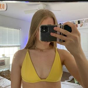 yellow pacsun swimsuit top